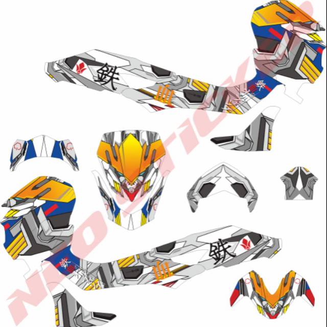 Sticker All New NMAX 2020 Fullbody Gundam Barbatos