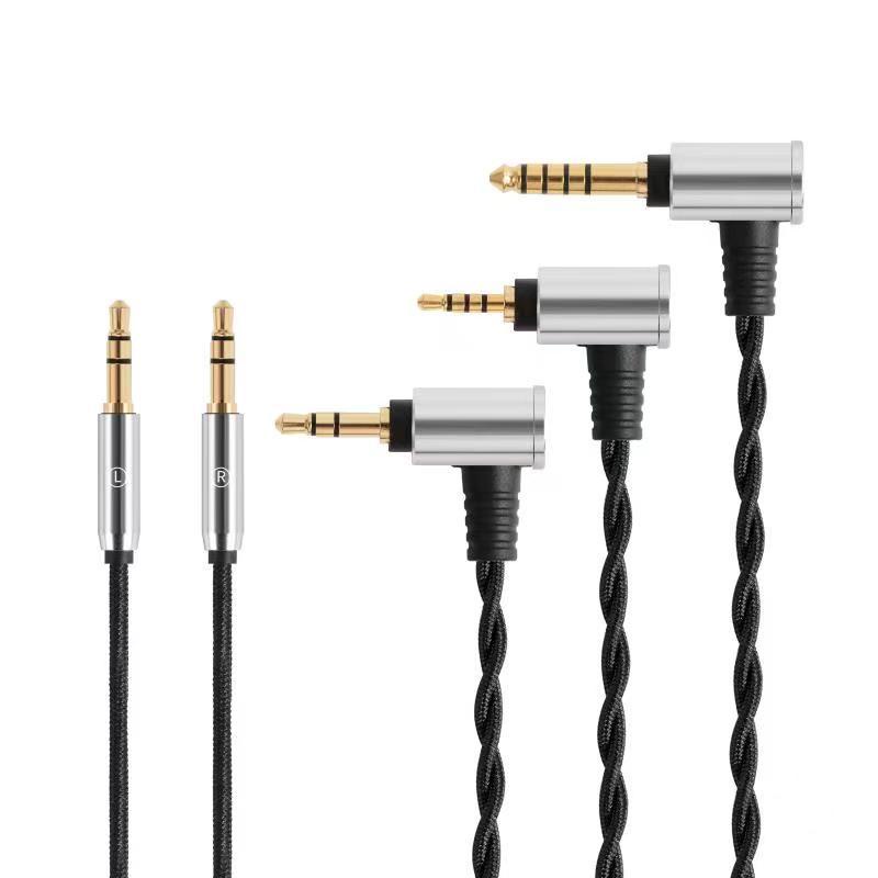 Kabel Audio 224 Core Ofc Hifi Keseimbangan Untuk Headphone Hifiman He1000 He6 Se He400 Sony Mdr-Z7 Z1R Denon 7100 Plug 3.5mm 4.4mm