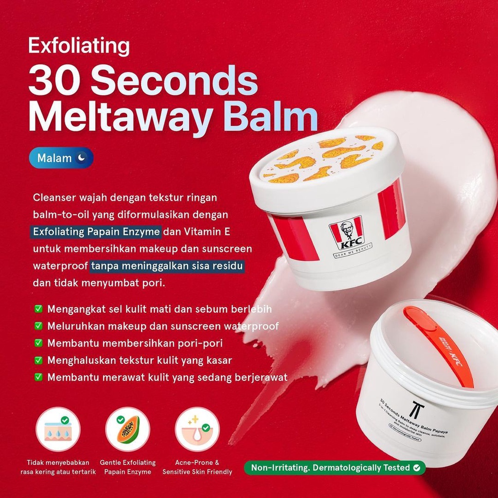 DEAR ME BEAUTY x KFC 30 SECOND MELTAWAY CLEANSING BALM PAPAYA (100ml) N018899