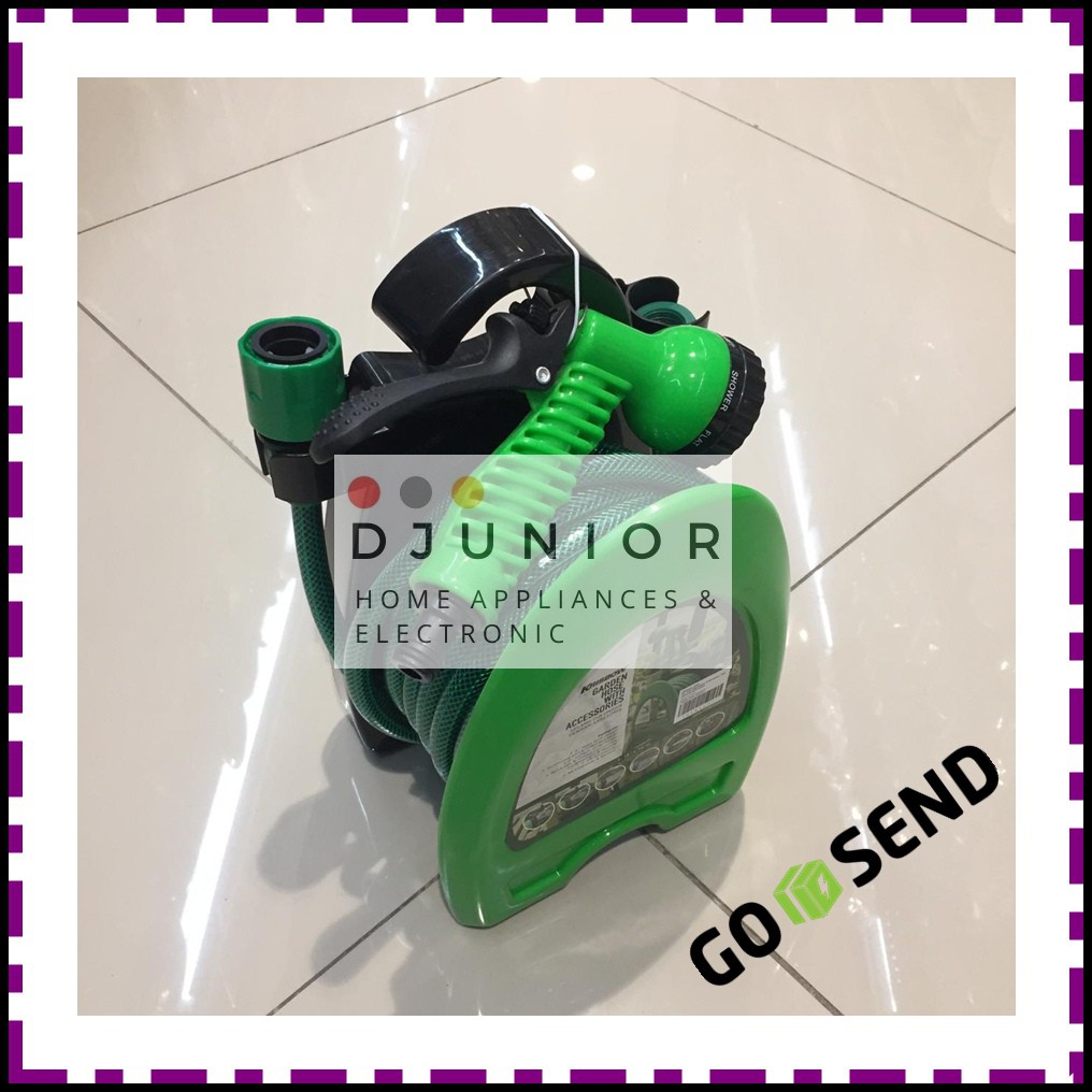 ACE KRISBOW SELANG AIR DENGAN ALAT PENGGULUNG/SELANG TAMAN 10 METER/SET ROLL HOSE REEL