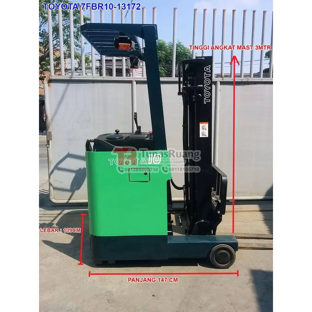 Jual Forklift Toyota Reach Truck 1.5 Ton 3 4.5 Meter Trilift Standard ...