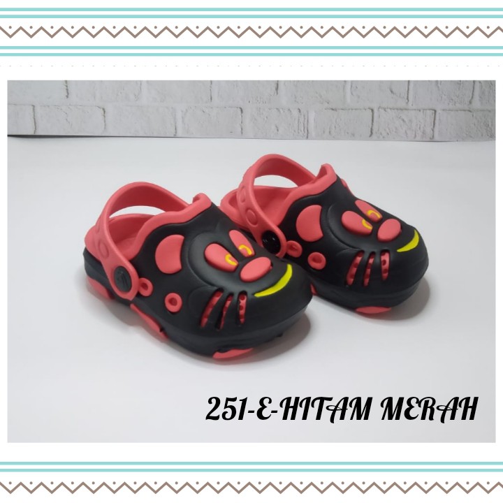 SANDAL DULUX ANAK BALITA - ANAK PAUD MOTIF KUCING LUCU CODE 251E 19-24