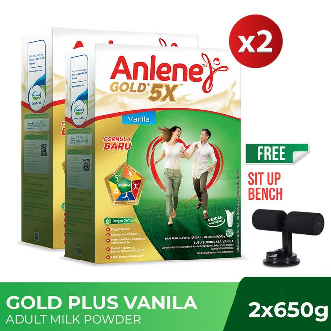 

[COD] Anlene Gold Plus Vanilla 650gr - 2 Pcs + Alat SitUp [COD]