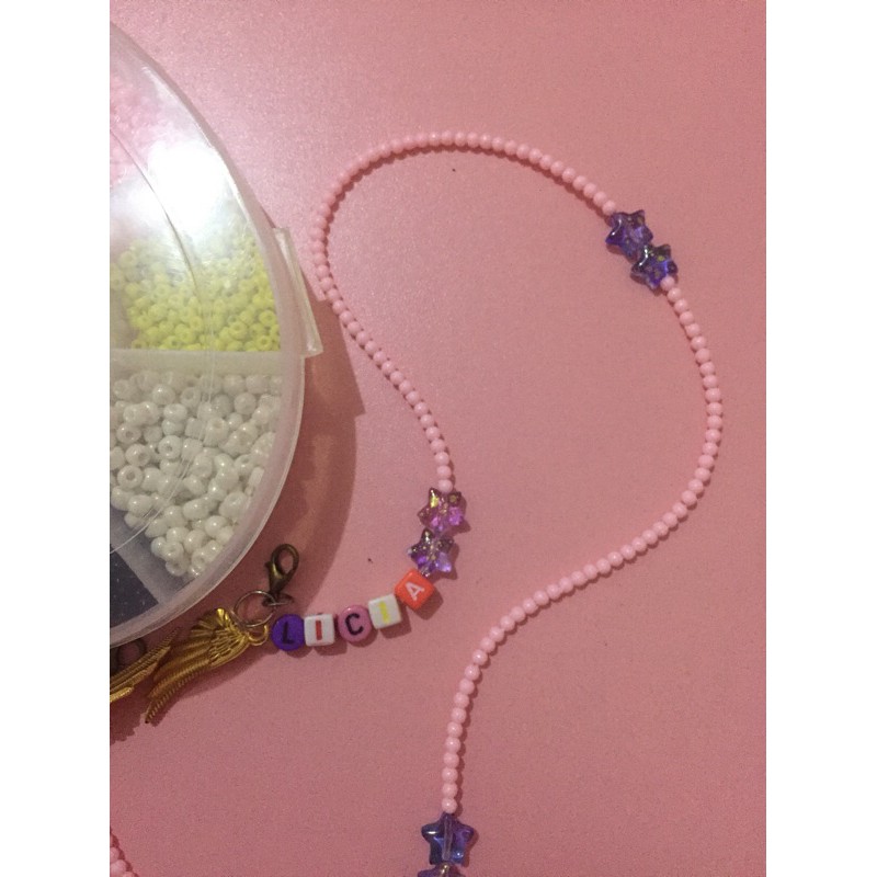 strap masker nama”pink dust”