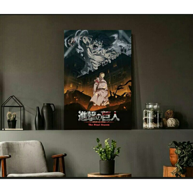 Jual Poster Dinding Anime AOT Final Season/Hiasan Dinding Anime Attack