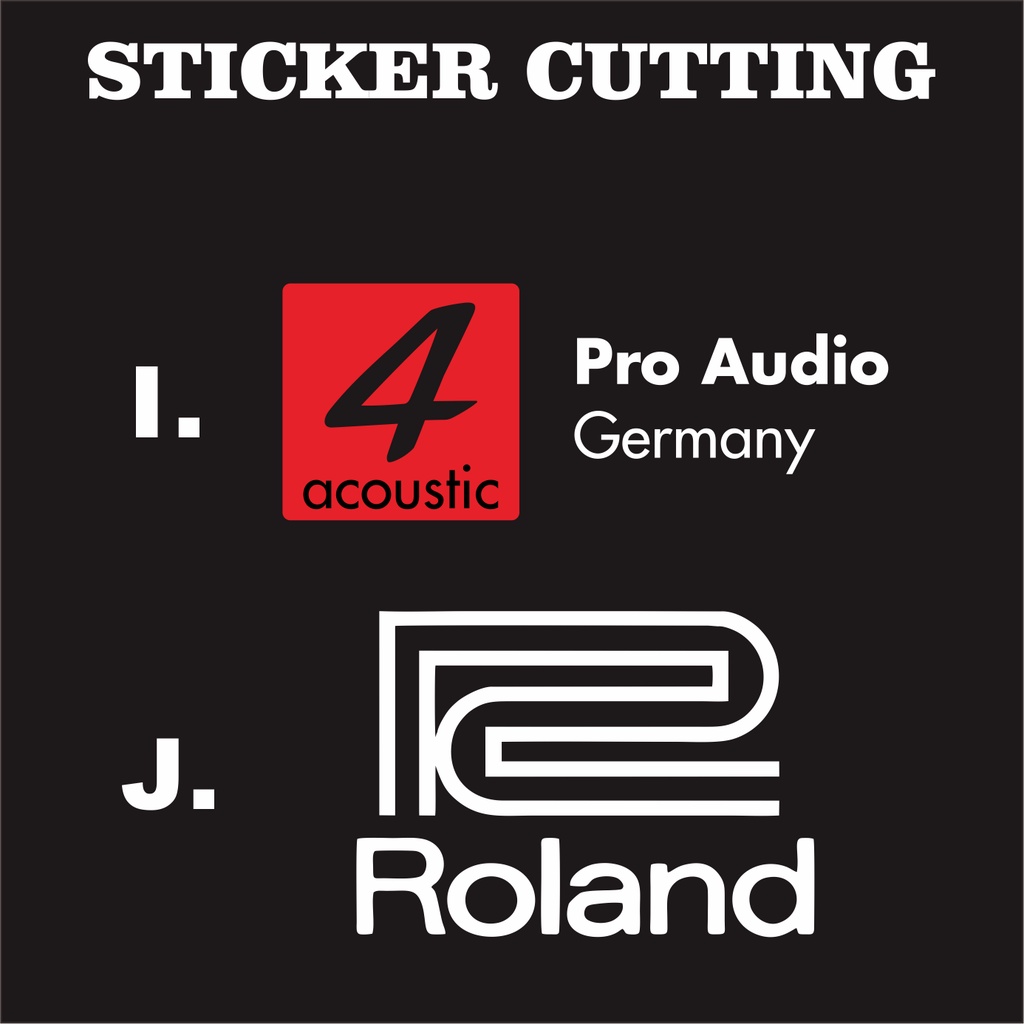 Sticker Cutting Audio Music /JBL,Mackie,DLL