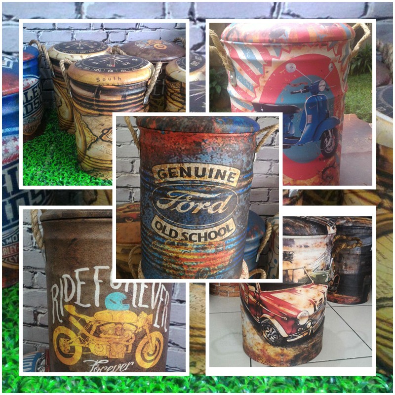 Tempat Duduk Kursi  sofa Kaleng  Kursi  Tong Custom Lapis  Tempat Duduk Kursi  sofa Kaleng  Kursi  Tong Custom Lapis