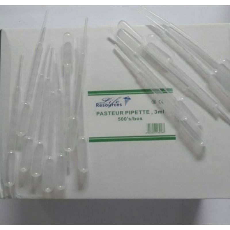 Pipet Tetes Plastik 3 ml / Pipet Tetes 3ml / Pipet 3 ml Box isi 500 bh