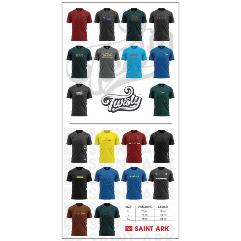 Kaos dewasa tanpa jahitan samping