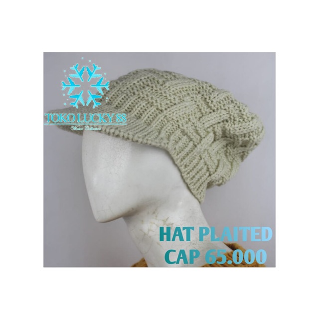 IMPORT Hat Plaited Cap Topi Kupluk Cap Rajut Wool Hat Plaited Cap