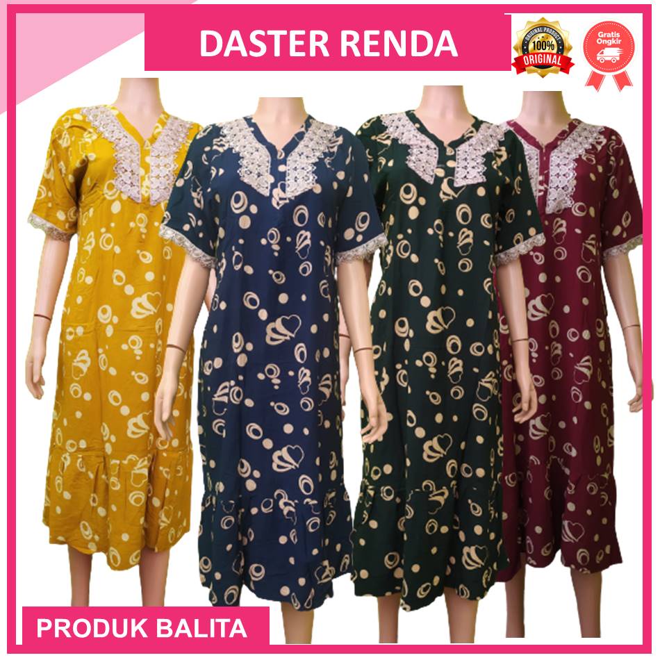 Daster Arab Renda Terbaru Busui Friendly Resleting Depan Daster Premium Rayon Super Termurah