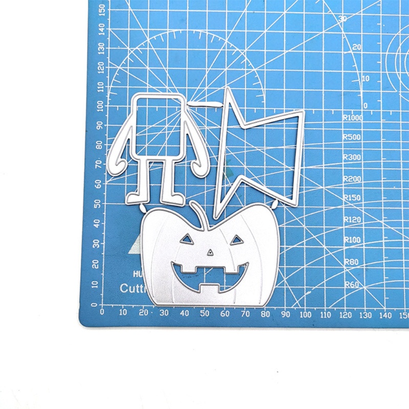 Cutting Dies Embossing Bahan Carbon Steel Desain Labu Halloween Untuk Scrapbook