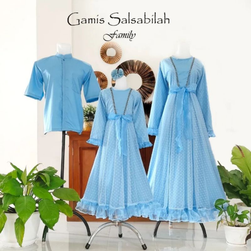 Gamis Salsabilah | Gamis Couple | Seragam Lebaran | Baju Lebaran | Gamis keluarga | set family | gam