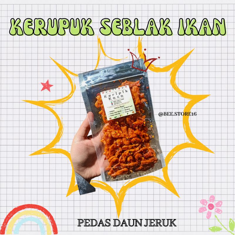 

KERUPUK SEBLAK/KEBLAK IKAN DAUN JERUK