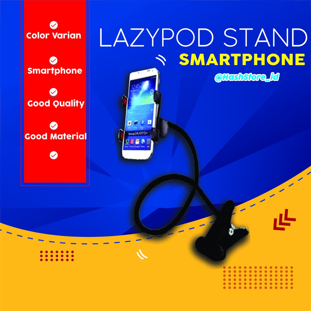 LAZYPOD STAND HOLDER SMARTPHONE - HITAM