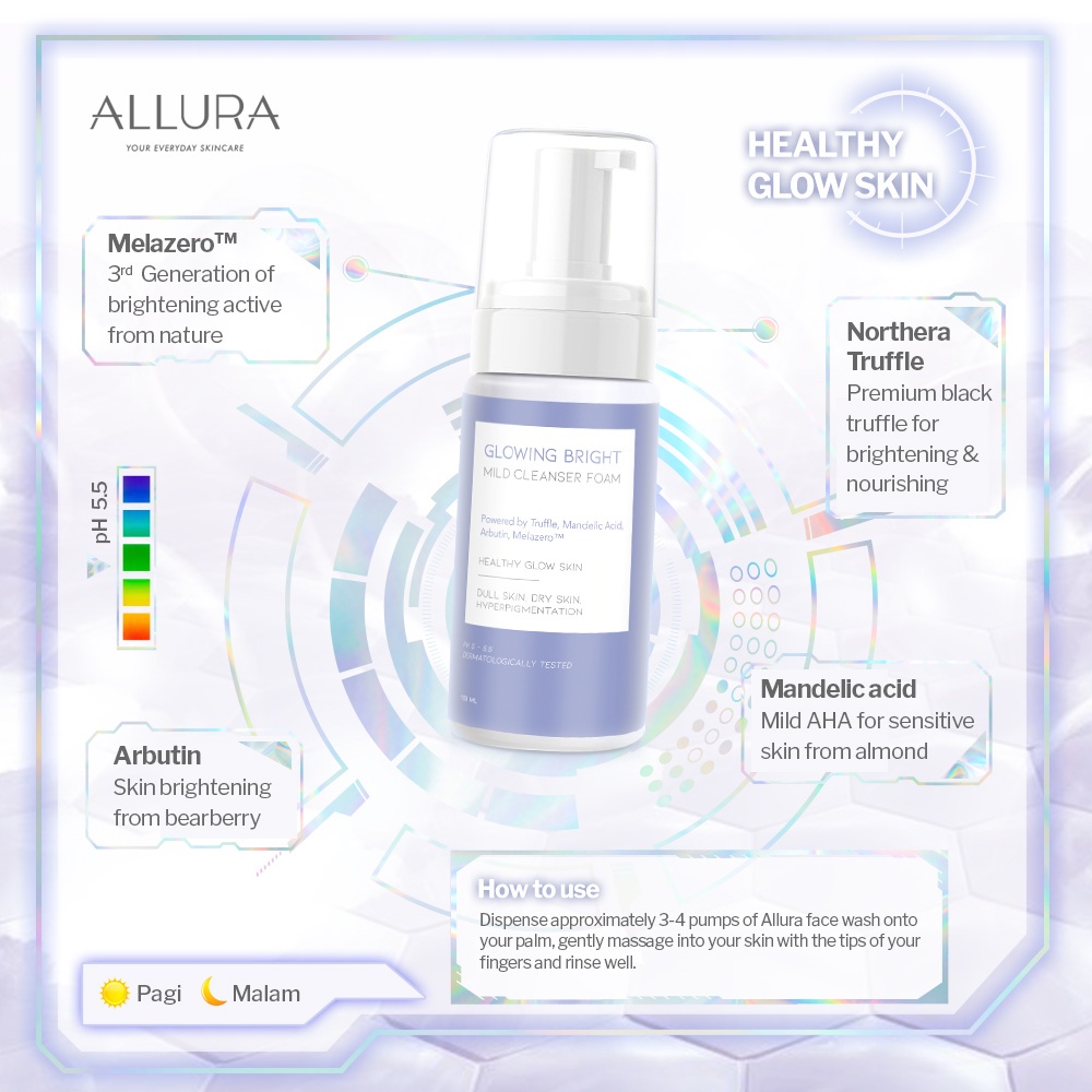 ❤ MEMEY ❤ ALLURA Mild Cleanser Foam | Acne Buster | Glowing Bright | Hydralife | Oil Control