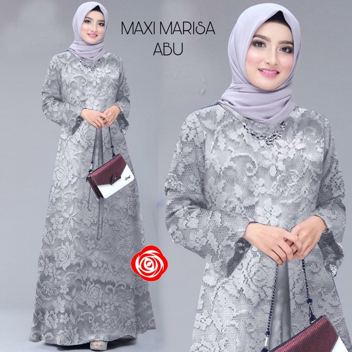 Gamis Syar'i BIG SALE dress cantik COD anggun Best Seller murah D6R4 simple kekinian Maxy Brukat