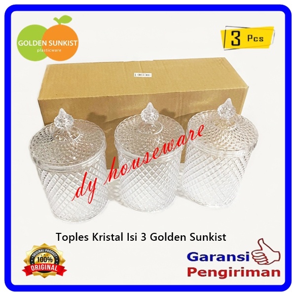 Jual Toples Kue Susun 3 Toples Kristal Isi 3 Golden Sunkist Tuk 1138 Indonesiashopee Indonesia 7916