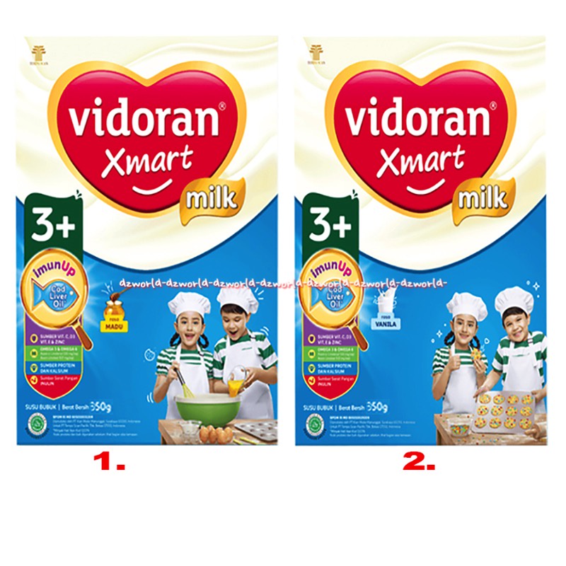 Vidoran Xmart 3+ Milk Rasa Madu Vanilla 3 325gr Susu Untuk 3-5tahun Fidoran Smart 3 Plus Vidoran 3 Vanila