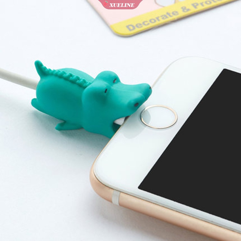 Pelindung Kabel Data / Charger / Earphone Bentuk Kartun Hewan Lucu Untuk iPhone