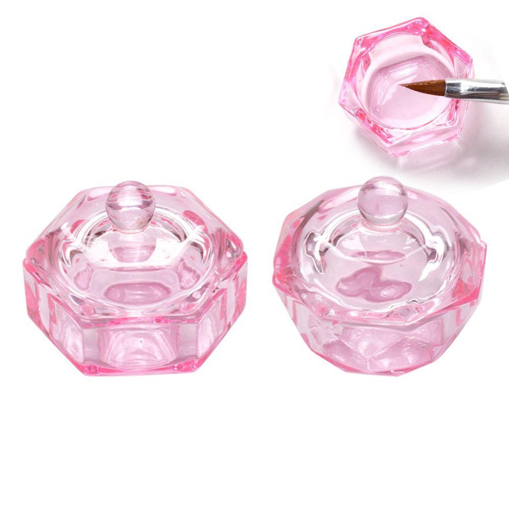 Mxbeauty Bubuk Piring Cair 1PC Alat Nail Art Profesional Transparan Manicure Aksesoris Nail Crystal Glass Cup