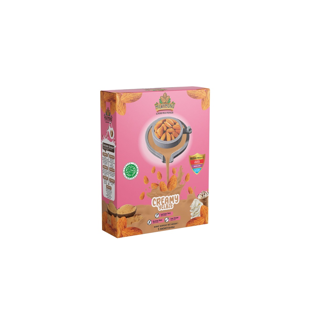 Pelancar Asi Booster Susu Almond Milkymond Creamy Yelbis Nutrisi Ibu Hamil &amp; Menyusui 200gr