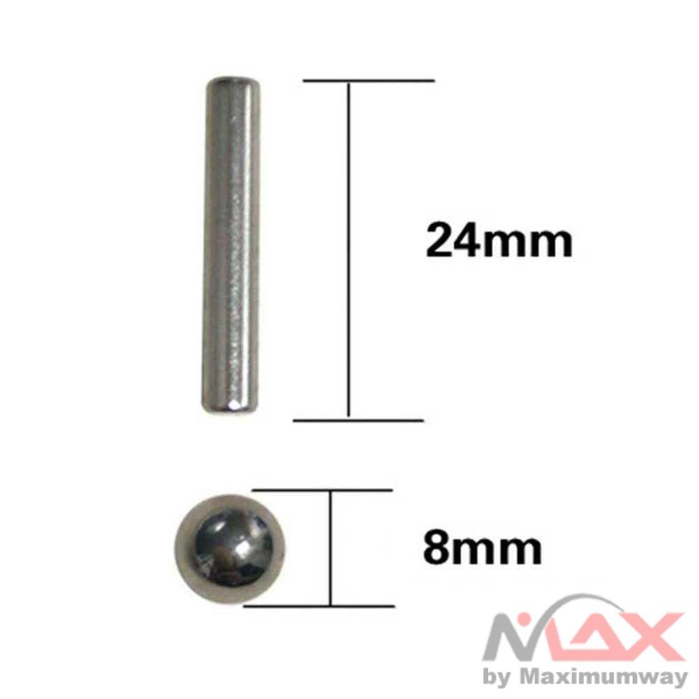 ZY Mainan Magnetik Steel Metalic Stick and Bucky Balls mainan kreatif - 005 Warna Silver