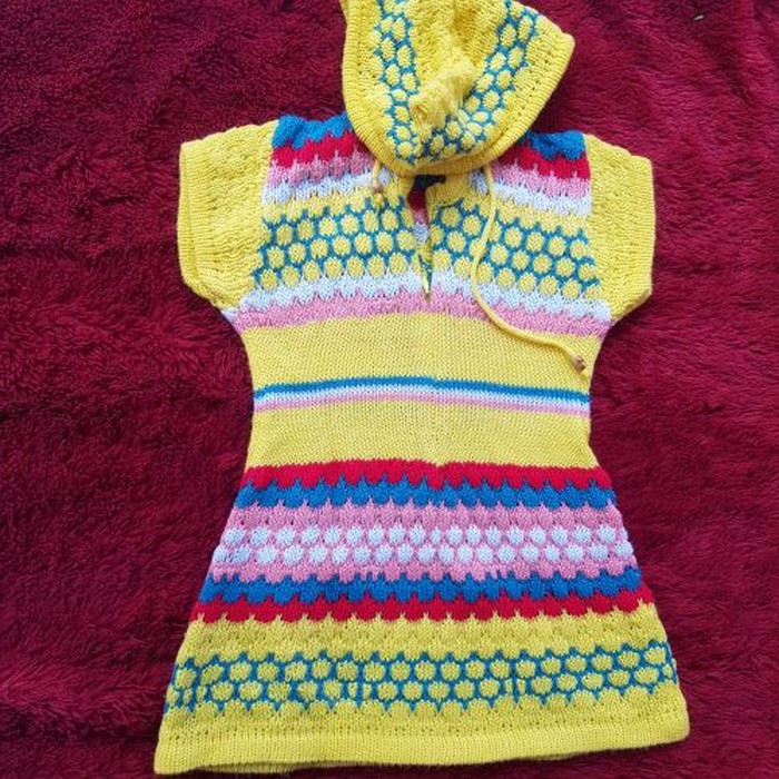 Baju Kaos Atasan Dress Anak Perempuan Murah Preloved Bekas Second Rajut Hoodie Kuning Resleting