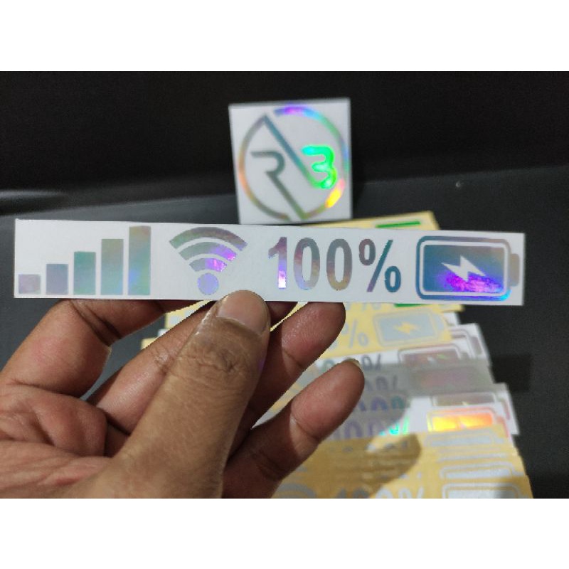 Jual Sticker sinyal wifi batrai cutting stiker cutting motor mobil helm ...