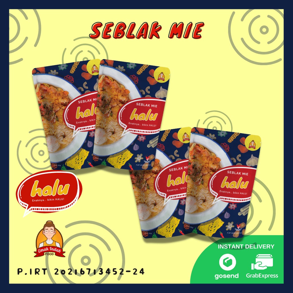 COMBO HALU! 4PC SEBLAK MIE HALU - EMAK INDAH FOOD