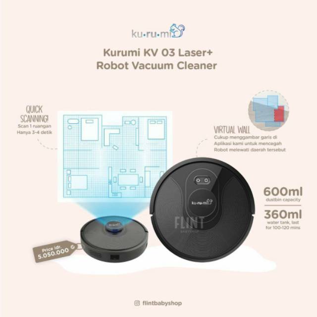 Kurumi KV03 KV08 KV 08 03  Gyro Tehcnology laser+ Robot Vacuum Cleaner laser plus +