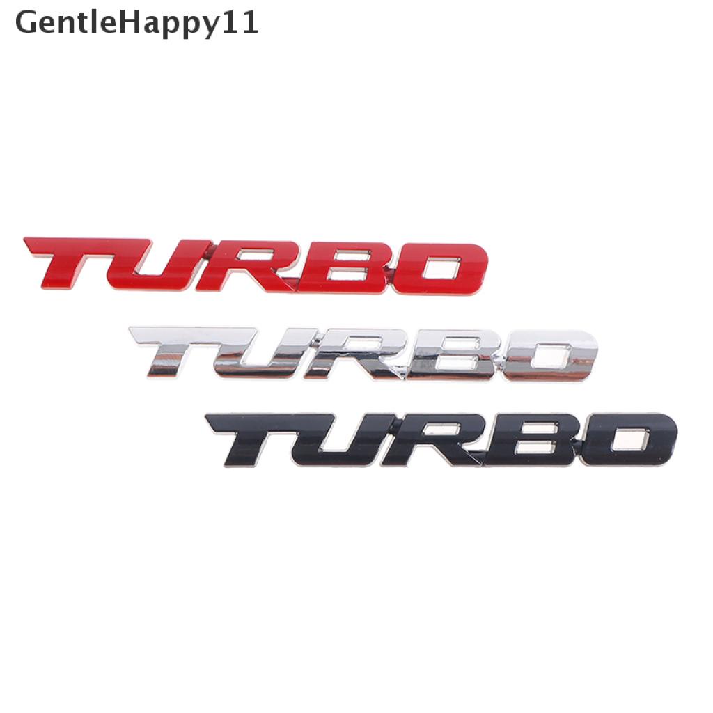 Gentlehappy 3D Metal Letter Turbo Mobil Motor Emblem Badge Stiker Hiasan Sisi