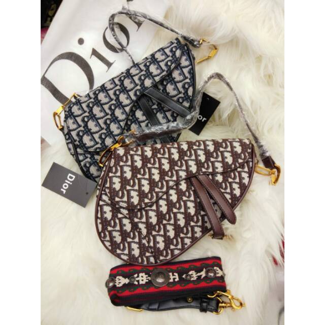 SALE NEW Dior Oblique Canvas Saddle Bag Premium Quality