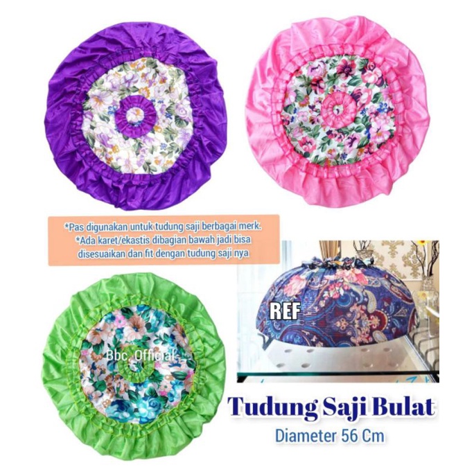 COVER TUDUNG SAJI BULAT MOTIF/KAIN TAPLAK TUTUP SAJI
