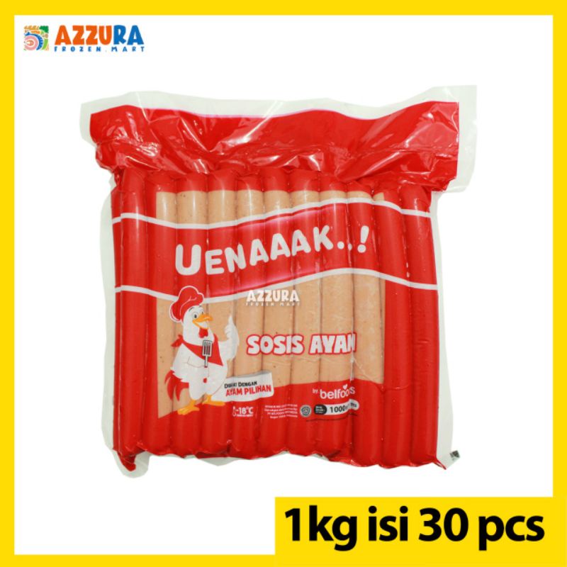 

Belfoods Enak Sosis Ayam 1kg isi 30pcs