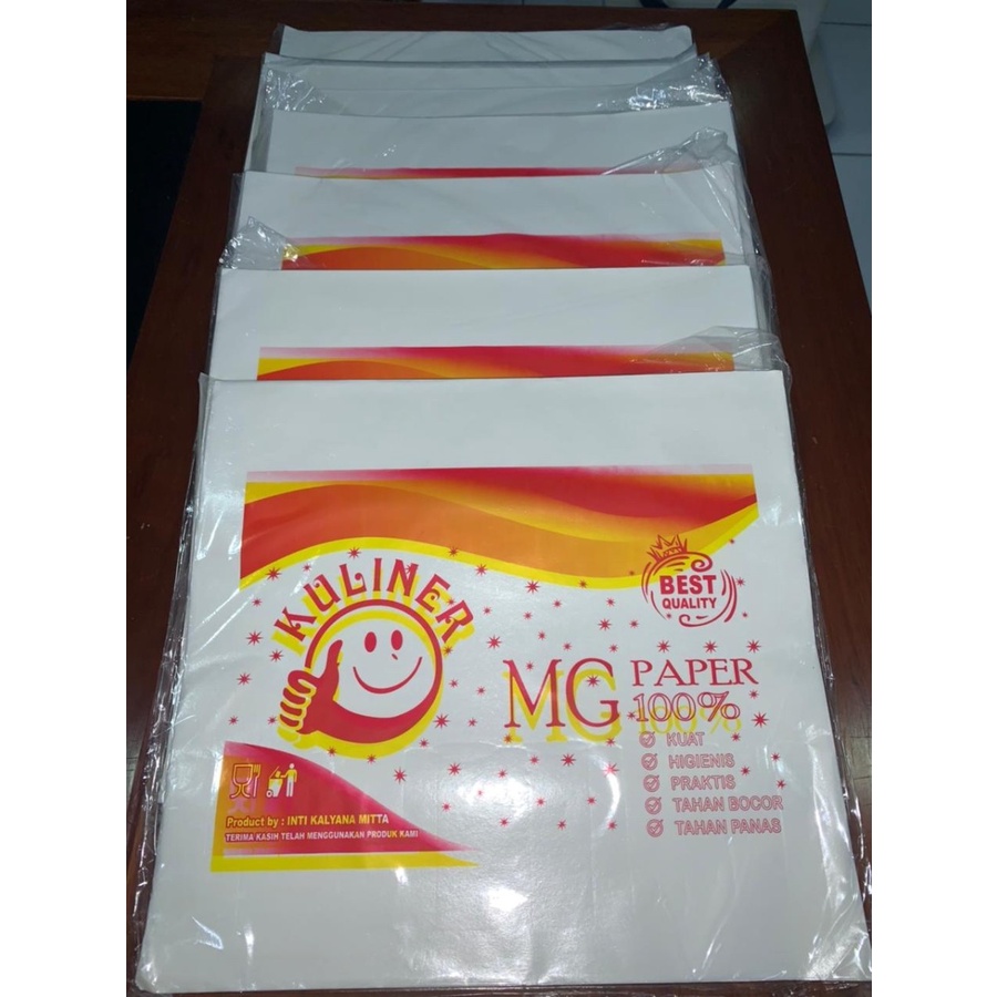 Jual Kertas Bungkus Nasi MG Paper Kertas Bungkus Nasi KFC Burger Kebab Shopee Indonesia