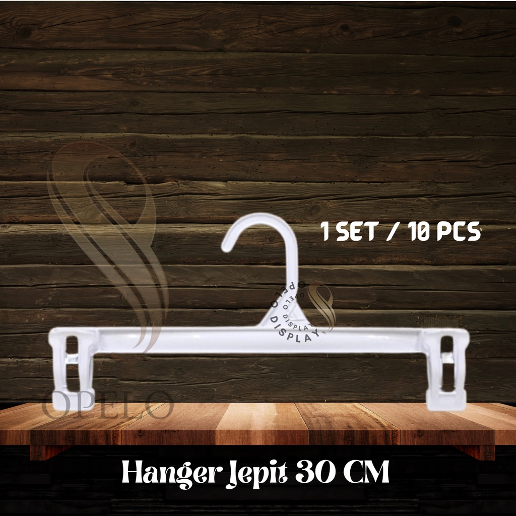 ( 10 PCS ) HANGER JEPIT DEWASA 30 CM / JEPIT CELANA 30 CM