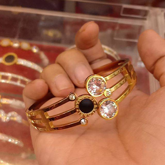 PROMO perhiasan titanium gelang murah tidak karat grosir perhiasan
