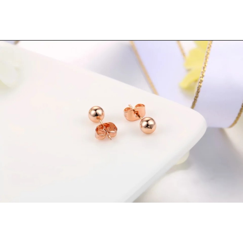Anting Tusuk Titanium Bola Sempurna Simple dan Elegan