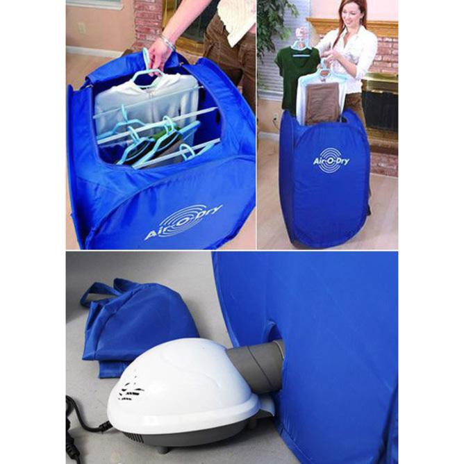 Air O-Dry Portable Electric Clothes Dryer - Pengering Pakaian Listrik Portabel Biru 50x50x90cm