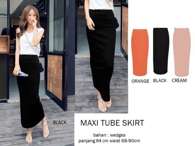 maxi tube skirt