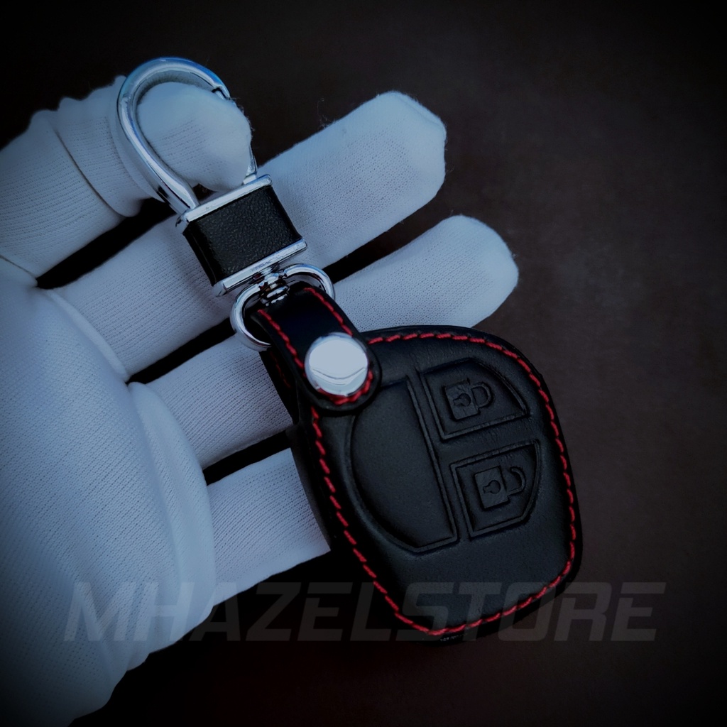 Gantungan kunci sarung kulit cover case casing remote Mobil SUZUKI ERTIGA OLD SWIFT APV GX WAGON R