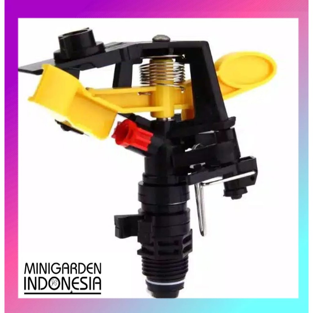 IMPACT SPRINKLER drat 1/2 inch putar 360 derajat irigasi fertigasi penyiraman hidroponik taman