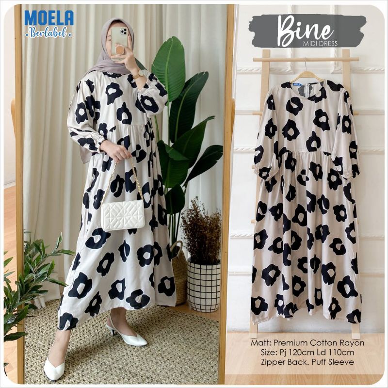 BINE MIDI DRESS ORI MOELA