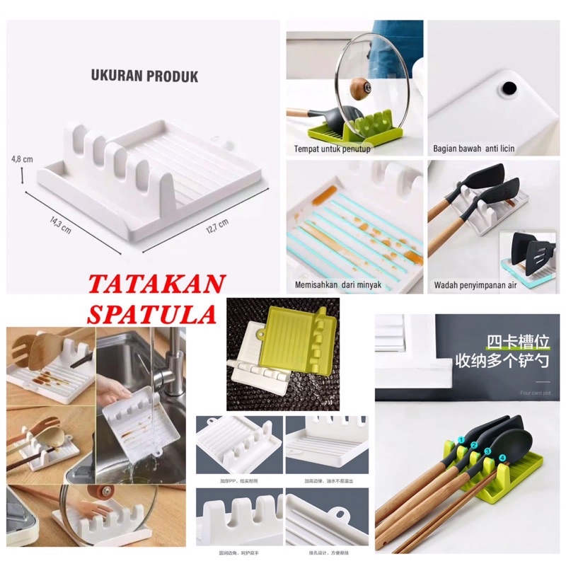 Tatakan Holder Spatula / Tutup Panci Kitchen Utensil