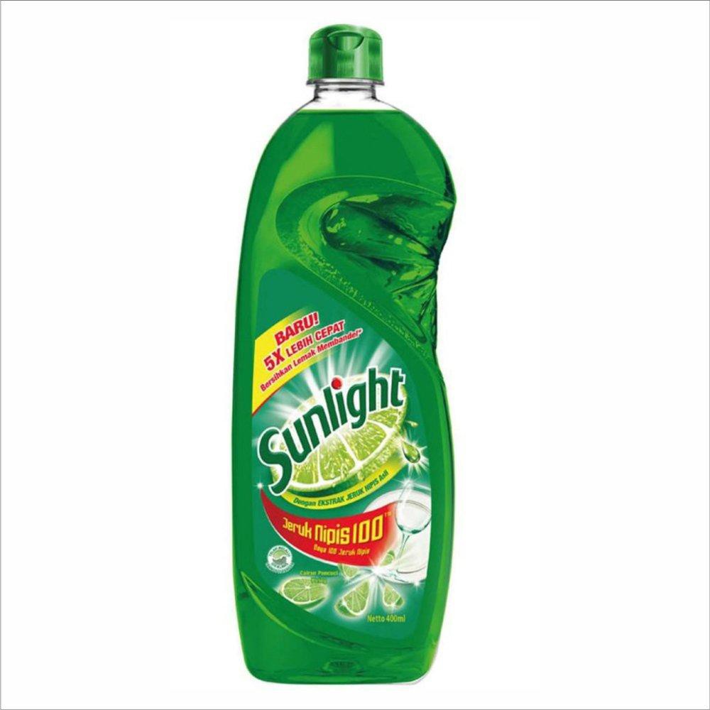 Sunlight Sabun Cuci Piring Jeruk Nipis  400ml Botol (2pcs)