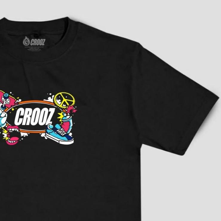 {WWR.08Ap22ᴬ} Kaos Distro Skate Crooz Tshirt Art Skateboard CR001 FREE STIKER