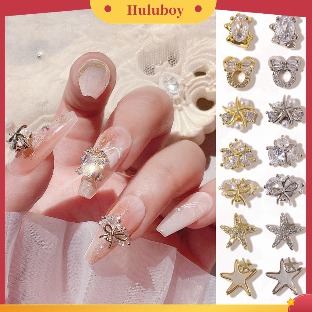 Huluboy Huluboy♡ Perhiasan Berlian Imitasi Bentuk Bintang Laut Untuk Nail Art