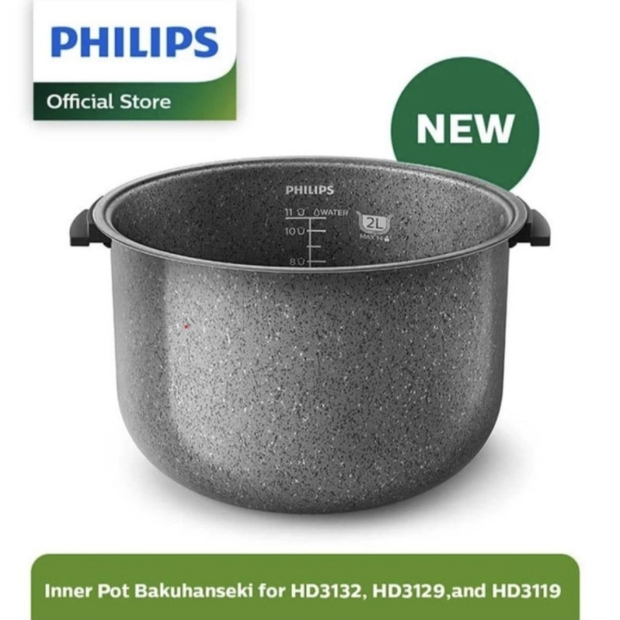 PANCI MEJIKOM PHILIPS HD-3110/33 KERAMIK ORIGINAL PHILIP Rice Cooker  Inner Pot 2L Bakuhanseki