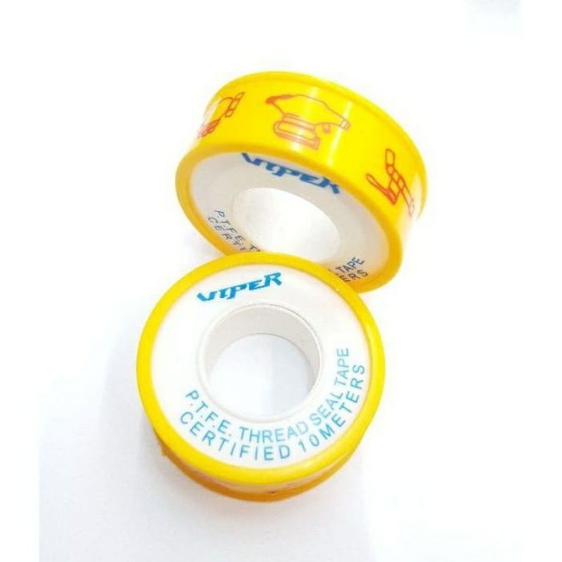 Seal Tape Viper 12 mm 10 Meter  - Selotip Kran Air - Isolasi Pipa Paralon